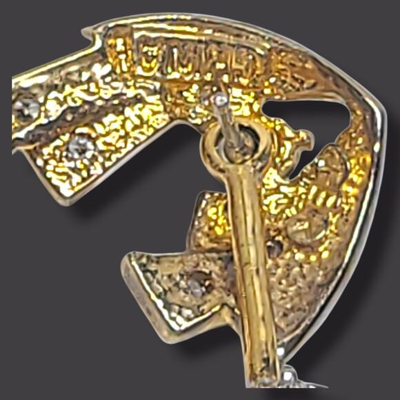 Vintage Camrose & Kross Jackie Kennedy Faux Pearl Drop Crystal Earrings JBK - Picture 6 of 8